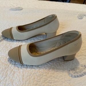 Vivaia Round Toe Chunky Heels Multi-Natural